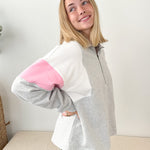 Colorblock Half Zip Sweatshirt - The Nines