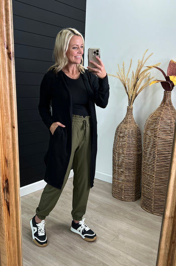 Olive High Waist Joggers