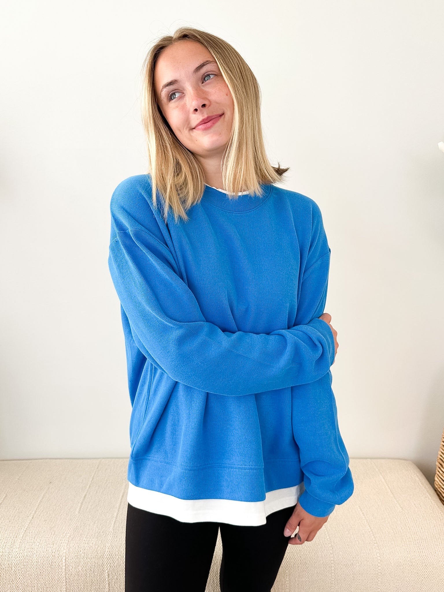 Always on Crew Layered Pullover - 4 Colors! - The Nines