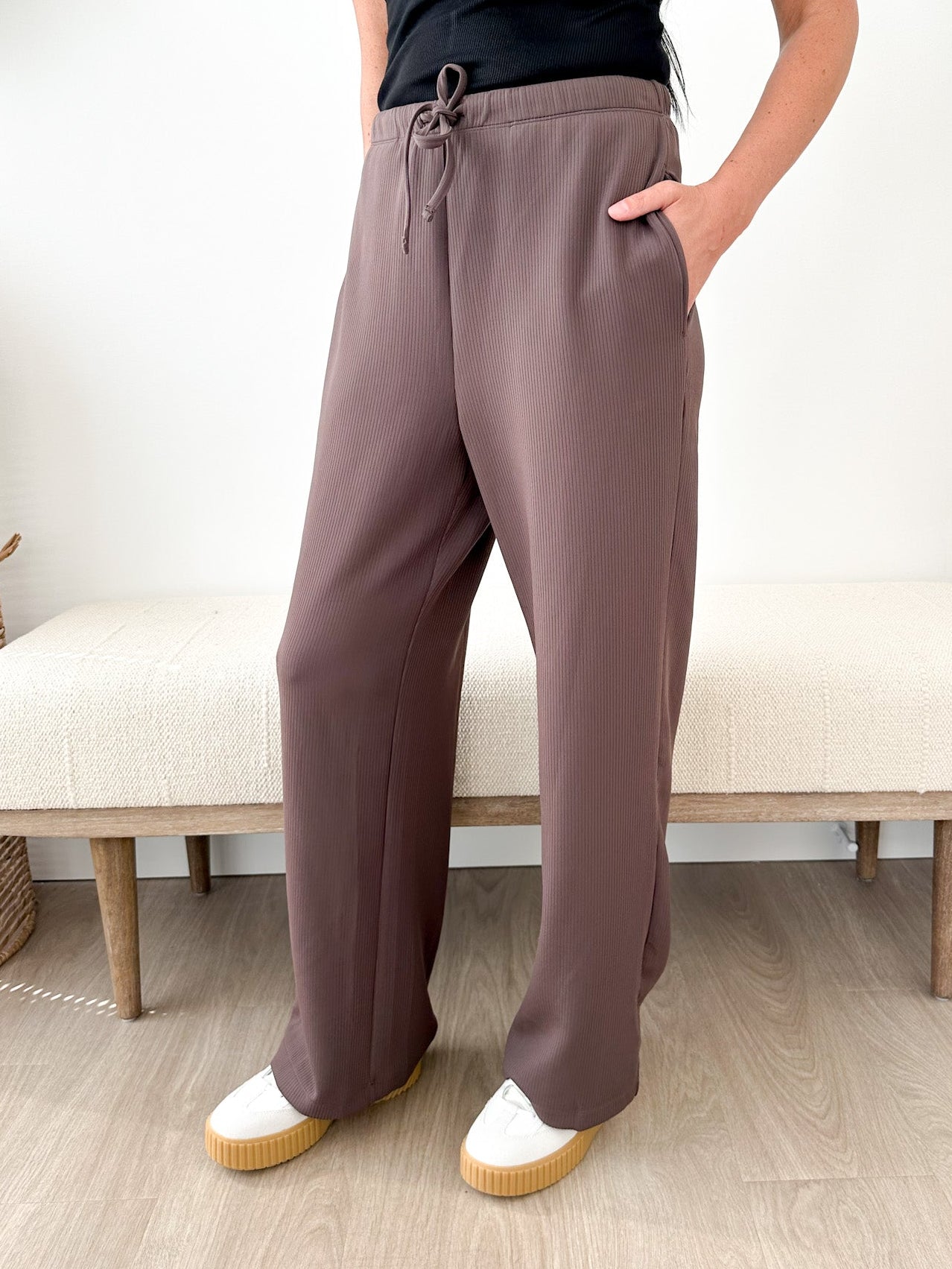 Jacquard Ribbed Pants - The Nines