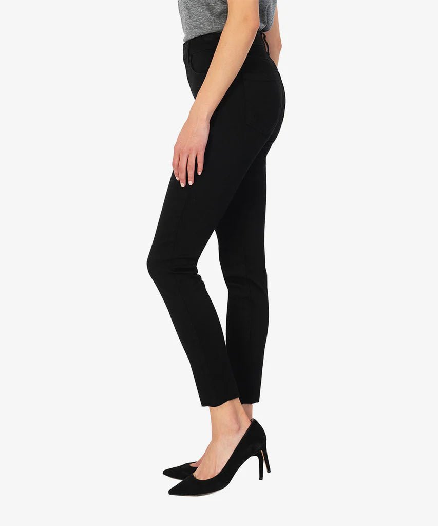 KUT Donna Black High Rise Fab Ab Ankle Skinny Raw Hem Jeans - FINAL SALE! - The Nines
