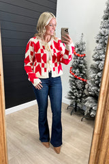 Holiday Cheer Bow Tie Cardigan