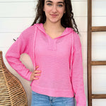 Crochet Open Knit Hoodie - 2 Colors! - The Nines