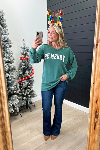 Be Merry Ribbed Long Sleeves - 2 Colors! - FINAL SALE