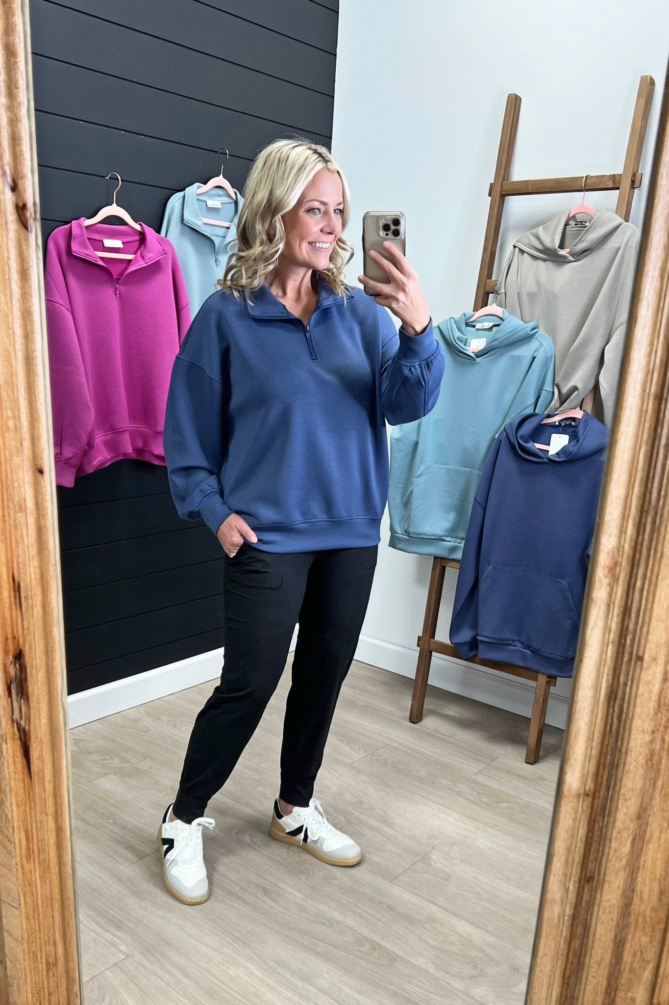 Scuba Quarter Zip Pocket Pullovers - 3 Colors! - The Nines