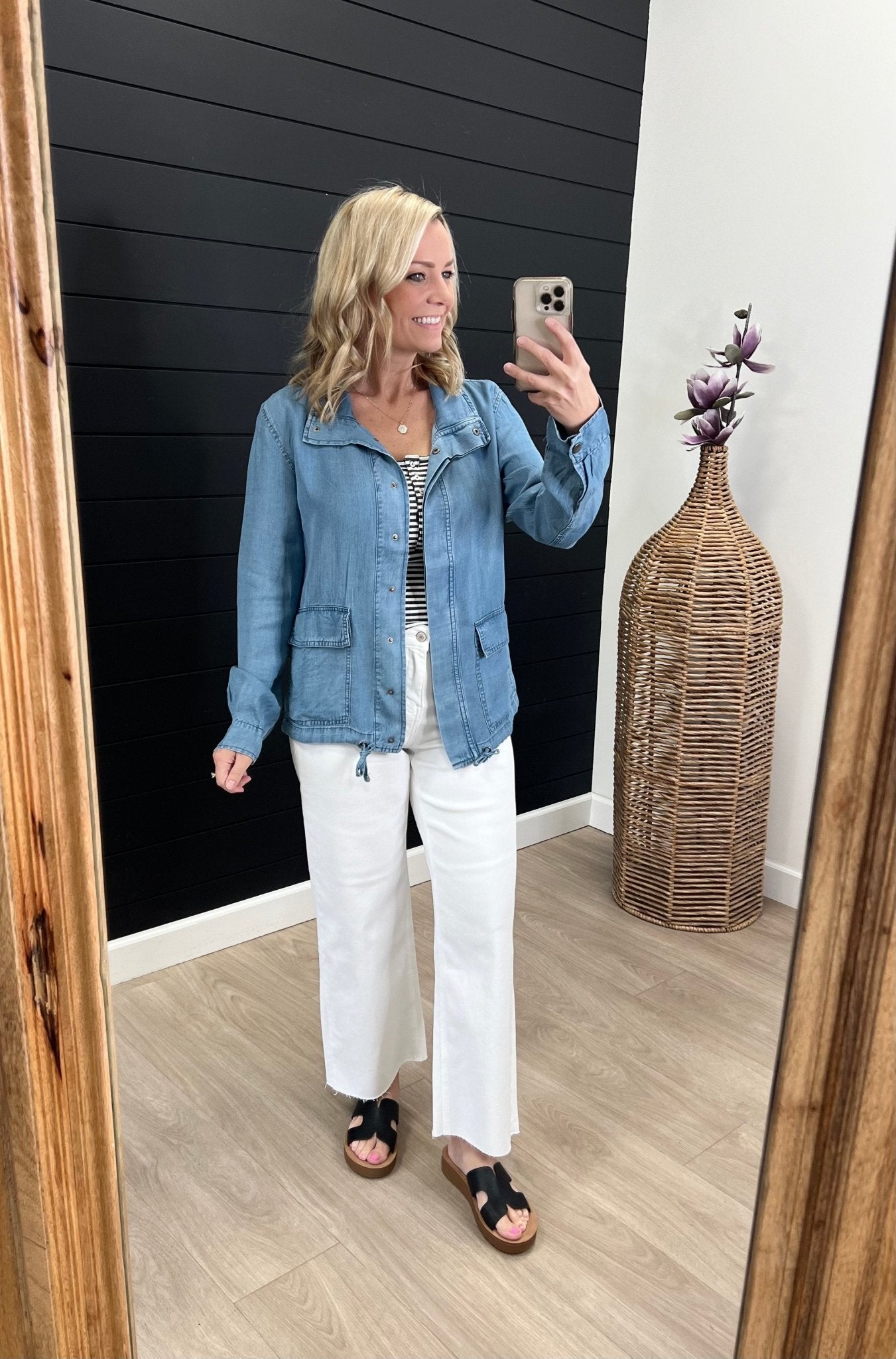 Sunshine State Of Mind Tencel Jacket - Medium Wash - FINAL SALE! - The Nines