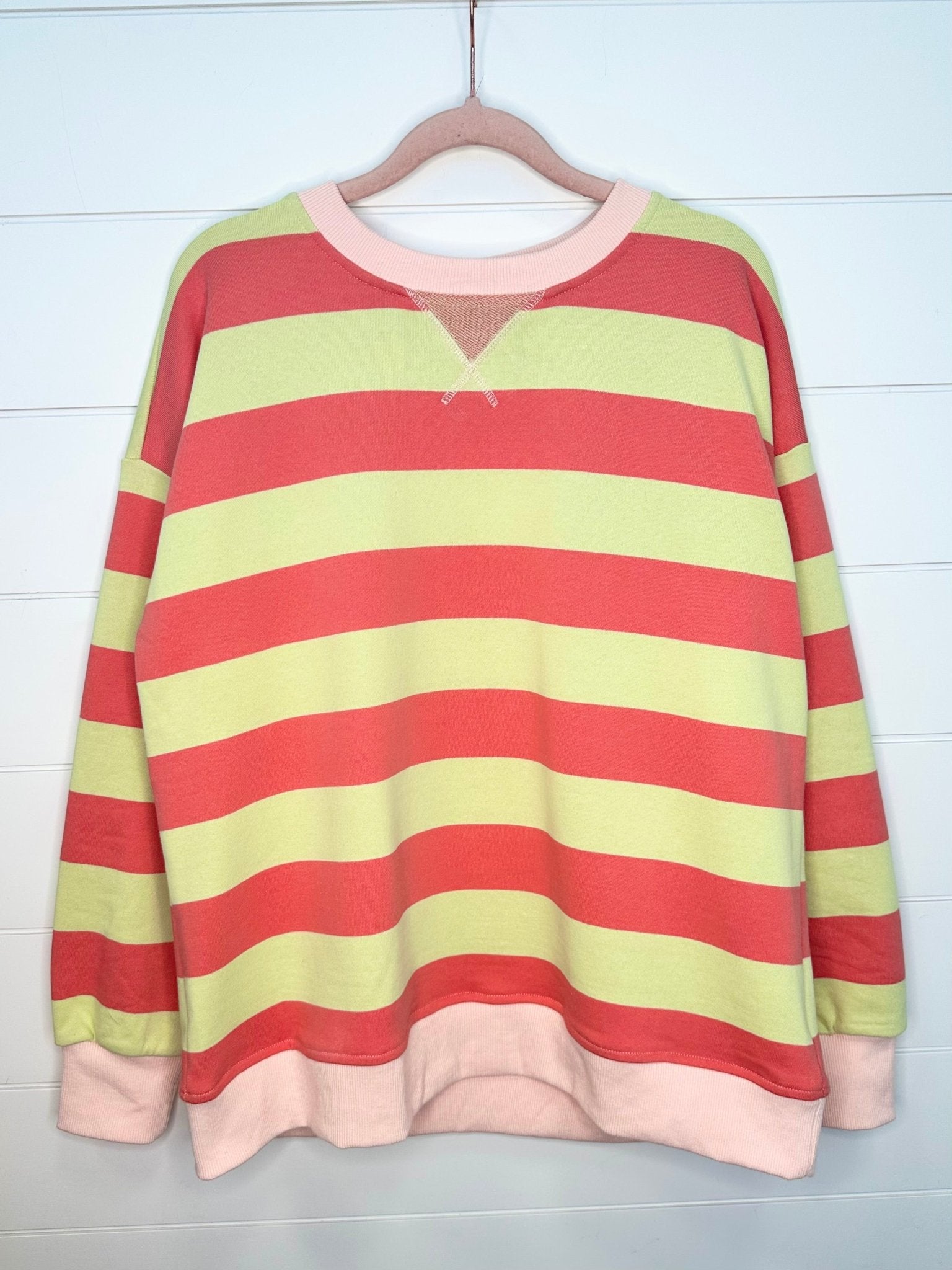 Strawberry Lemonade Striped Sweatshirt - The Nines