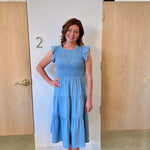 Smocked Denim Dress - The Nines