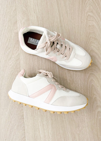MIA Race Off White & Pink Sneaker