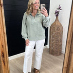 Vervet High Rise Raw Hem Crop Wide Leg Jean - The Nines