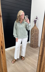 Vervet High Rise Raw Hem Crop Wide Leg Jean