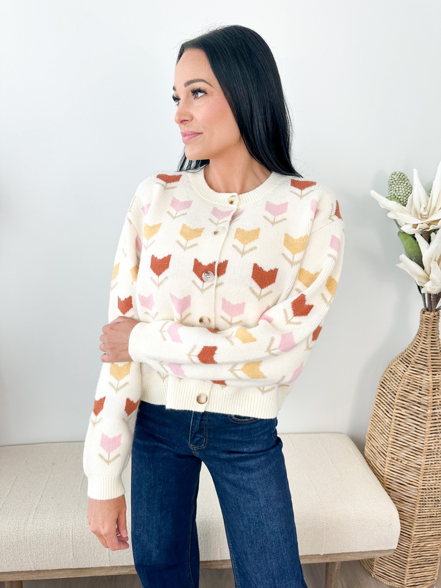 Tulip Print Cardigan - The Nines