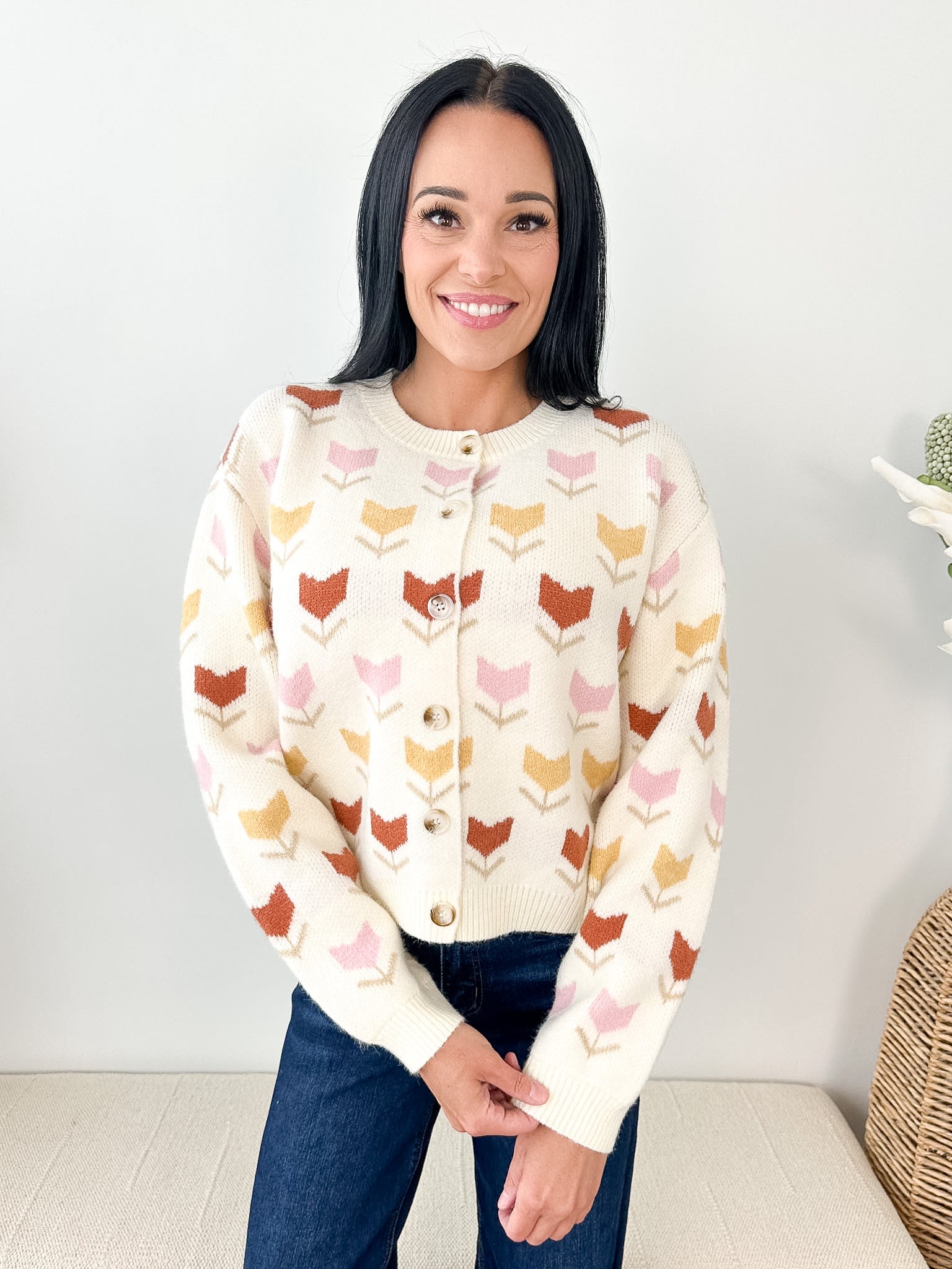 Tulip Print Cardigan - The Nines