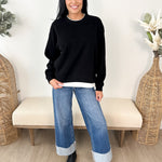 Always on Crew Layered Pullover - 4 Colors! - The Nines