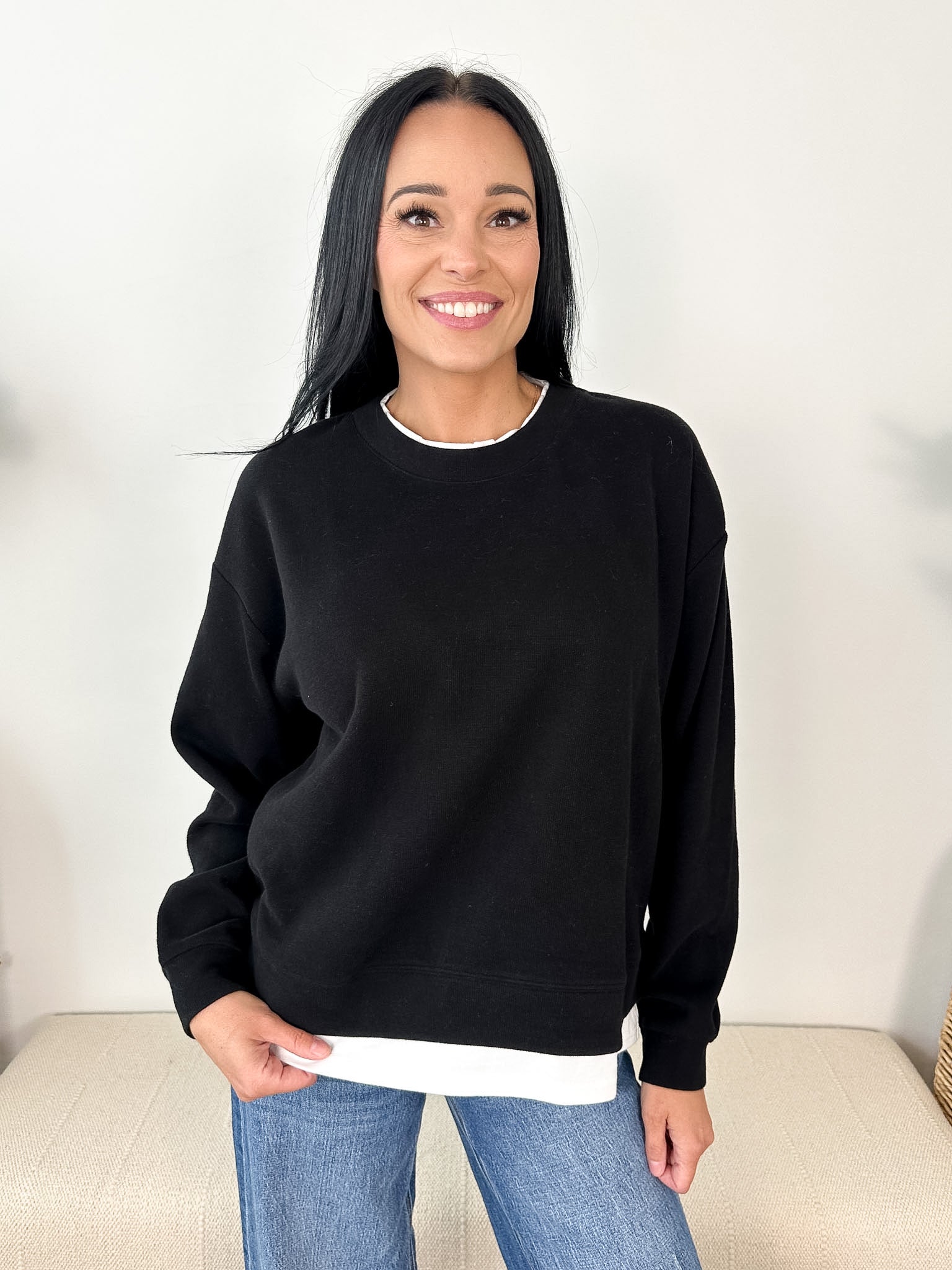 Always on Crew Layered Pullover - 4 Colors!