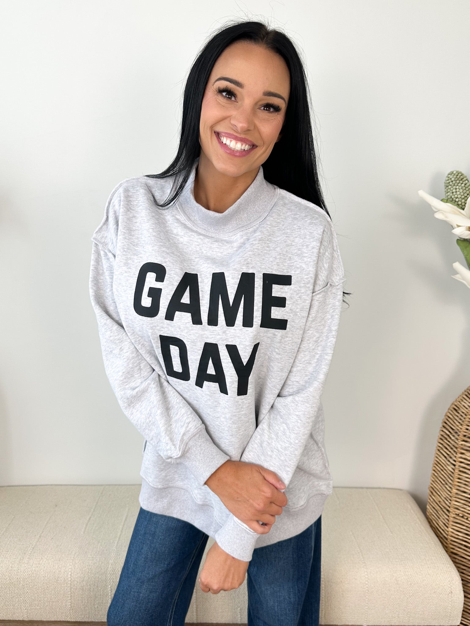 Game Day & Sunday Funday Reversible Mock Neck - 2 colors! - The Nines