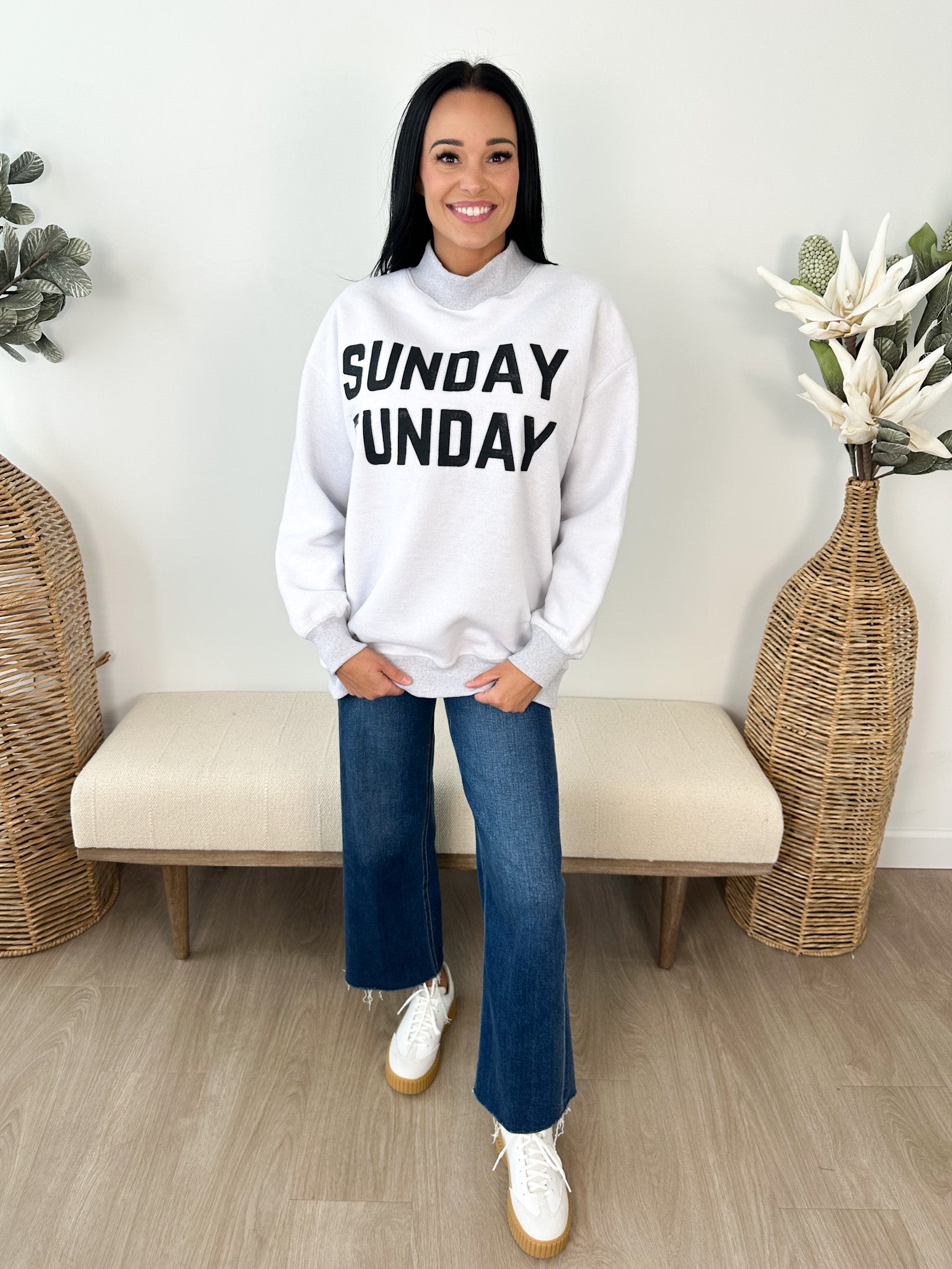 Game Day & Sunday Funday Reversible Mock Neck - 2 colors! - The Nines