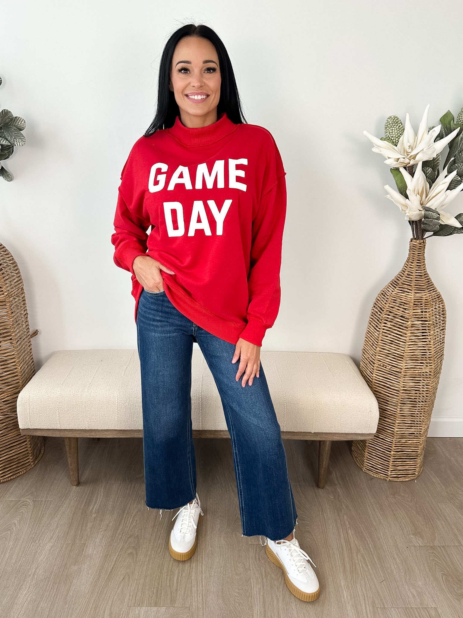 Game Day & Sunday Funday Reversible Mock Neck - 2 colors! - The Nines