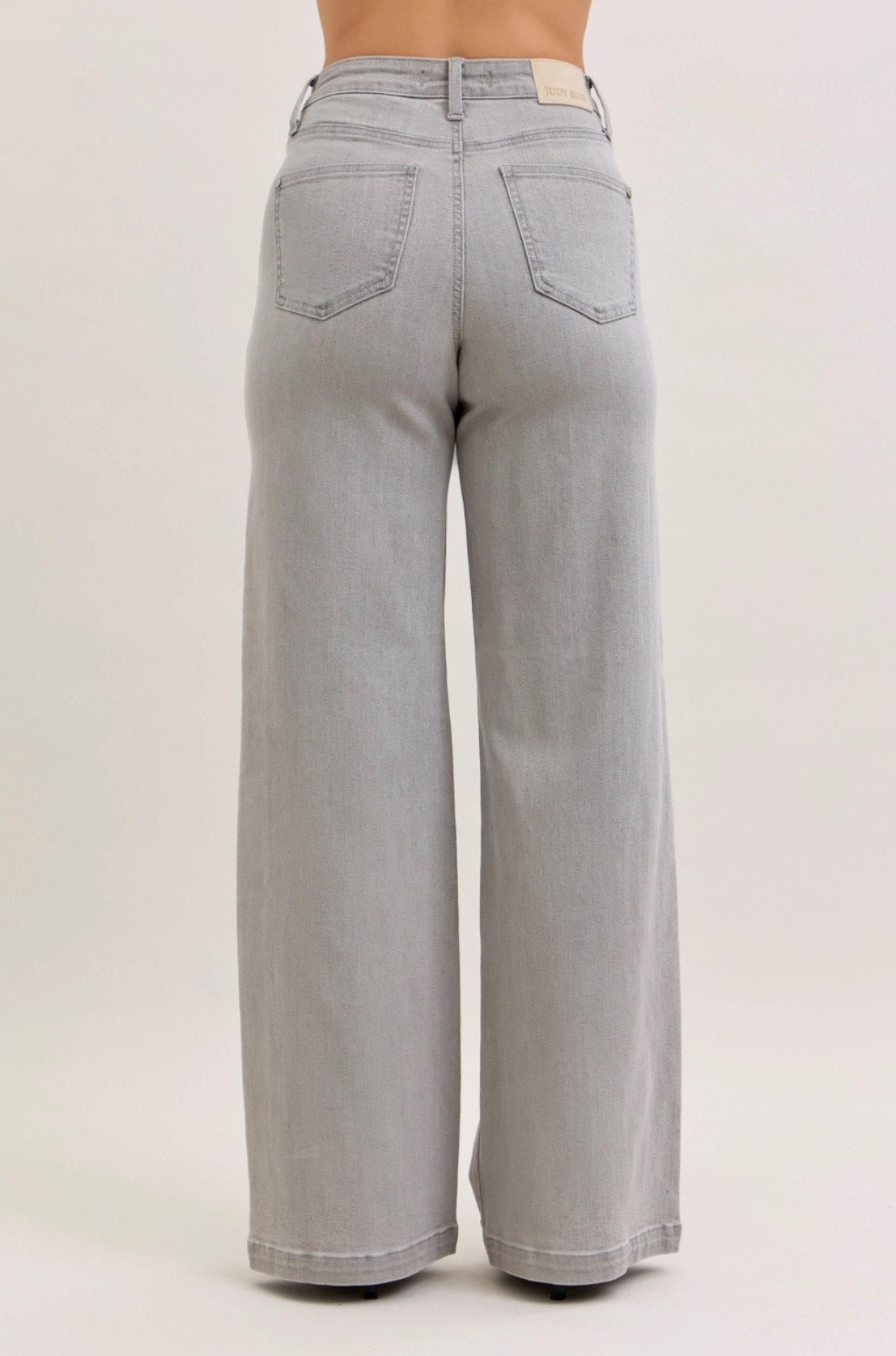 Judy Blue Gray Retro Wide Jean - The Nines