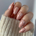 Glamnetic Short Almond Pink Chrome Nails - The Nines