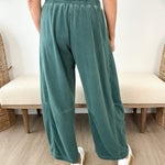 Smocked Waist Drawstring Barrel Leg Sweatpants - The Nines