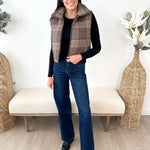 Plaid Puffer Vest - The Nines