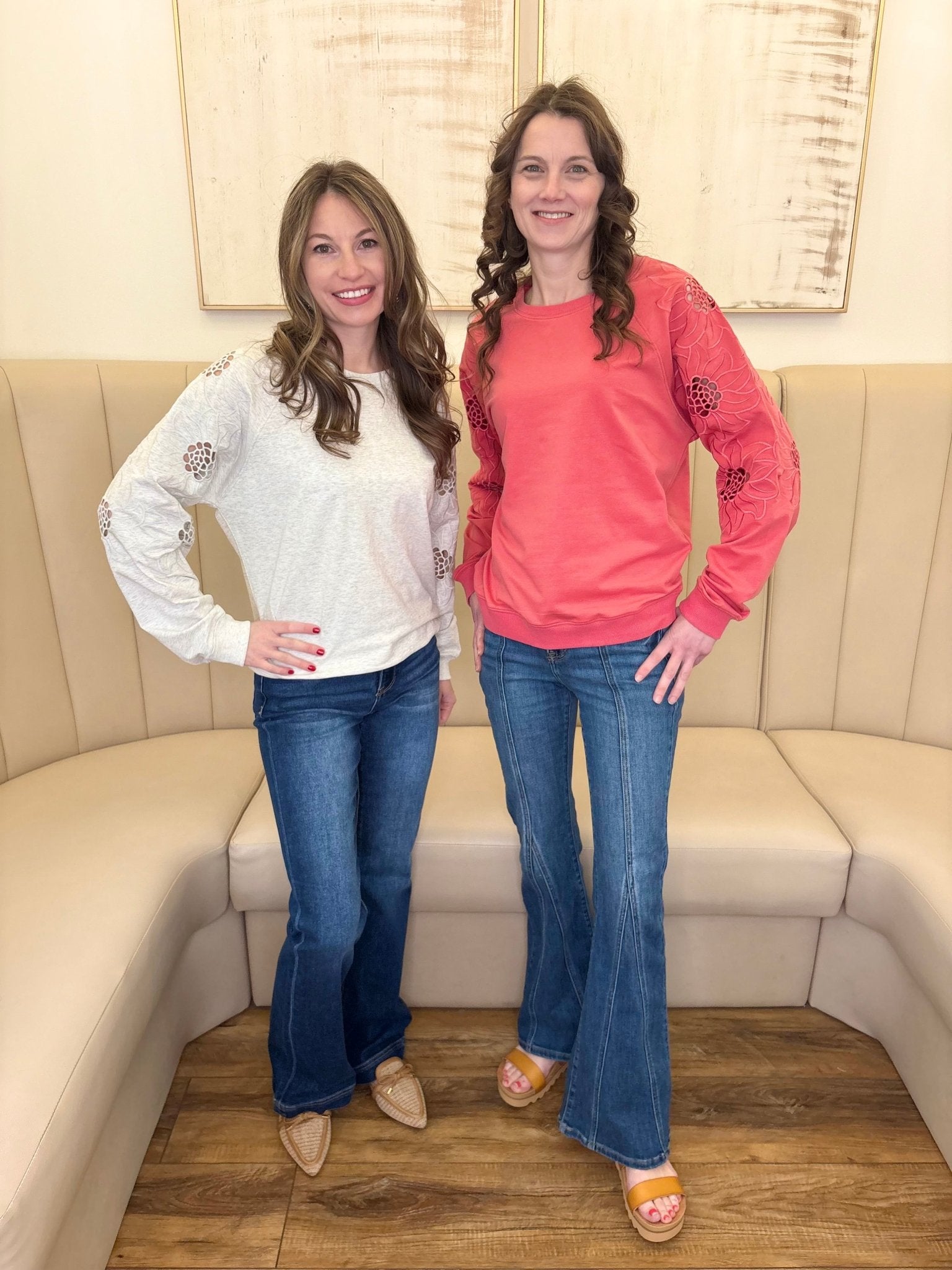 Embroidered Sleeve Pullovers - 3 Colors! - The Nines