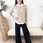 Polka Dot Crewneck Sweater - The Nines