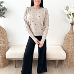 Polka Dot Crewneck Sweater - The Nines