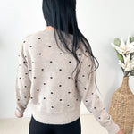 Polka Dot Crewneck Sweater - The Nines