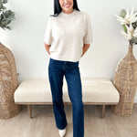 Short Sleeve Relaxed Sweater - The Nines