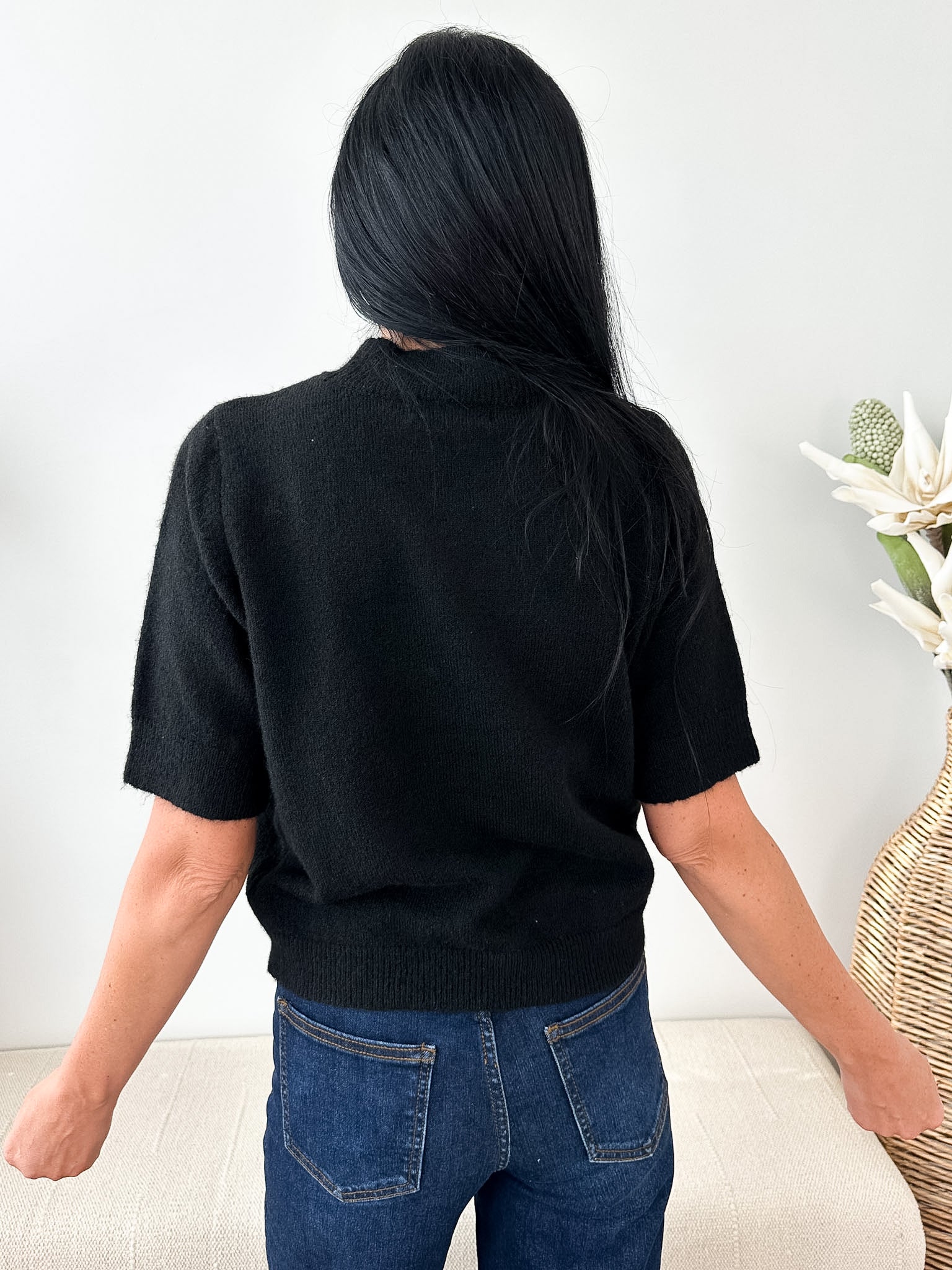 Short Sleeve Relaxed Sweater - The Nines