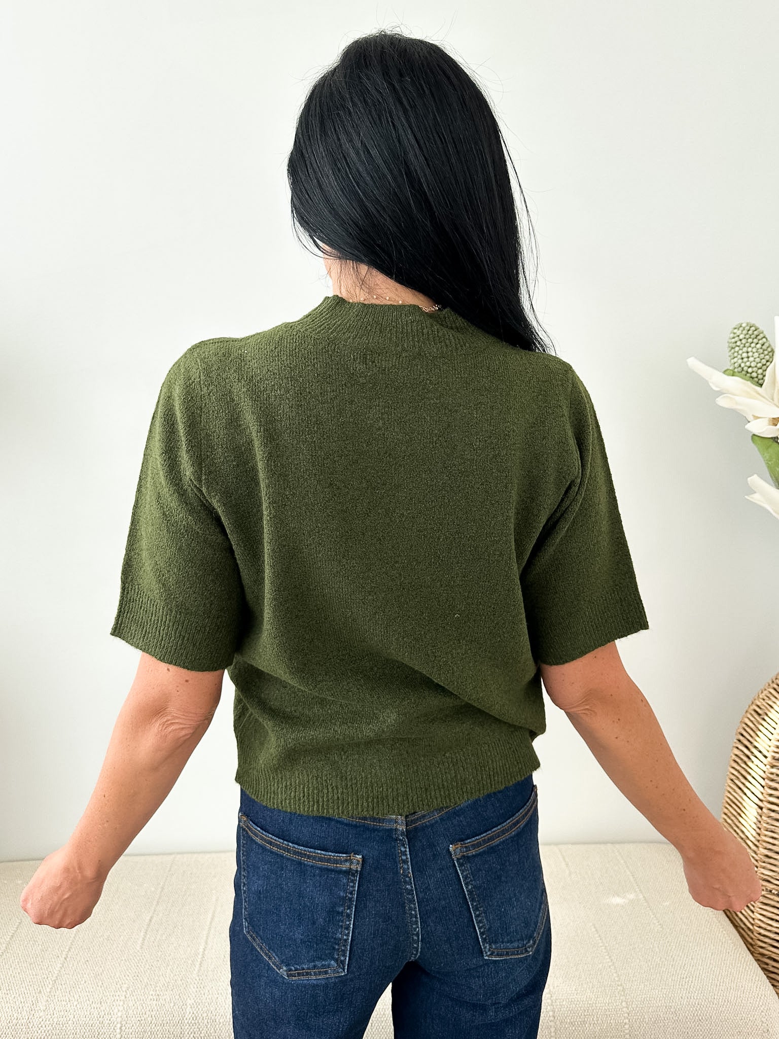 Short Sleeve Relaxed Sweater - The Nines