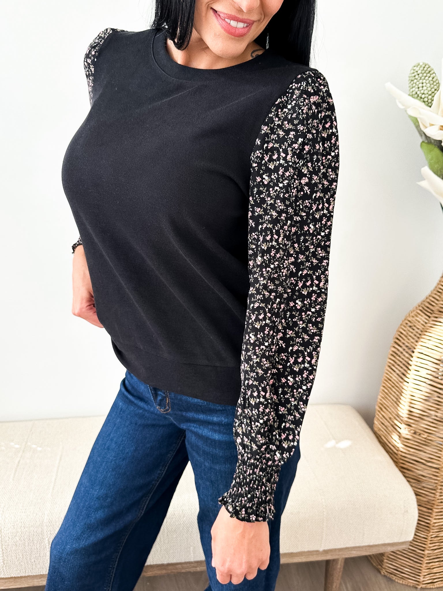 Printed Sleeve Top - The Nines