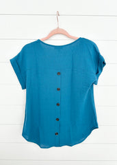 Brittany Button Back Tops - 2 Colors!