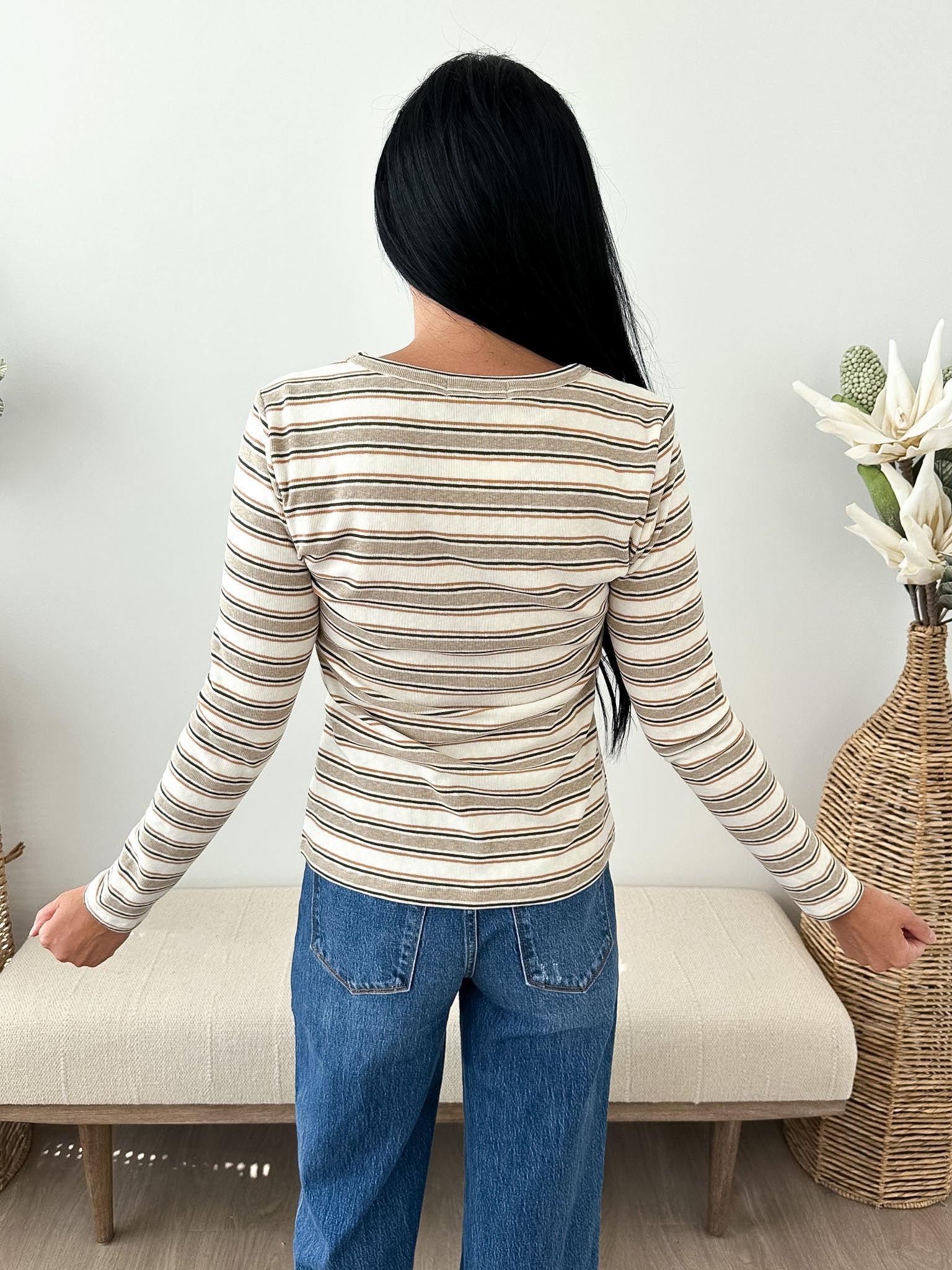 Striped Long Sleeve Top - 2 colors! - The Nines