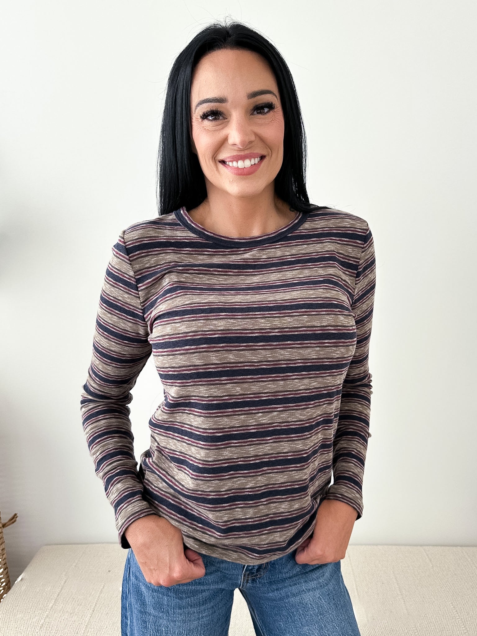 Striped Long Sleeve Top - 2 colors! - The Nines