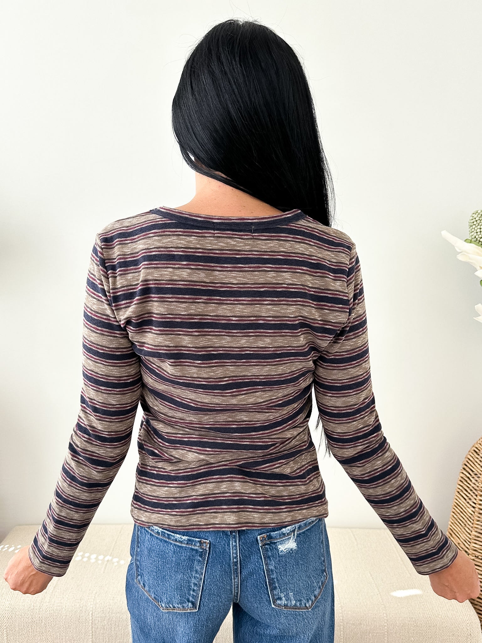 Striped Long Sleeve Top - 2 colors! - The Nines