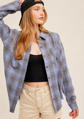 Spring Plaid Frayed Edge Tops - 2 colors!