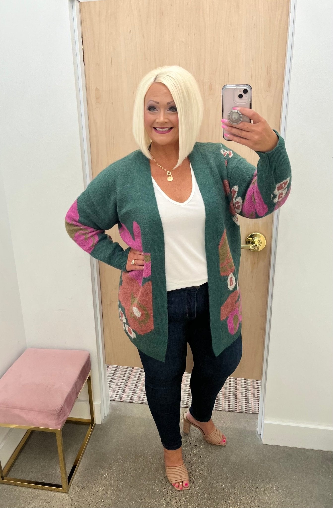 Olivia Floral Belted Cardigan - 2 Colors! - The Nines