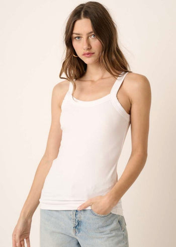 Solid Square Neck Ribbed Tanks Tops - 3 Colors!