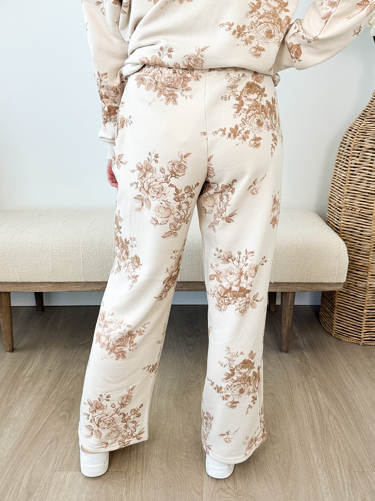 Floral Toile Wide Leg Pants - The Nines