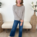 Striped Crew Sweater - 3 colors! - The Nines