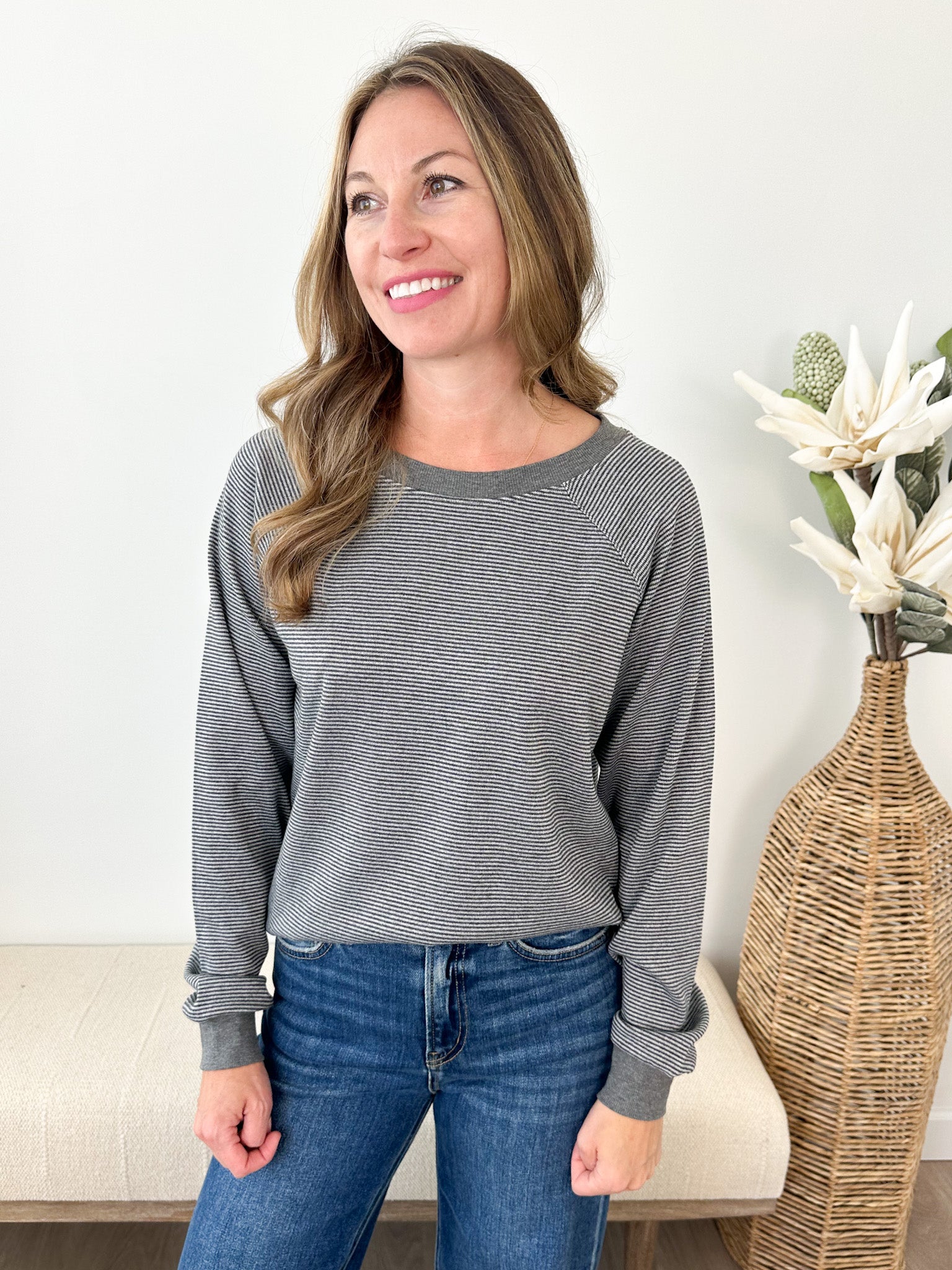 Striped Crew Sweater - 3 colors!