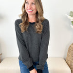 Striped Crew Sweater - 3 colors! - The Nines