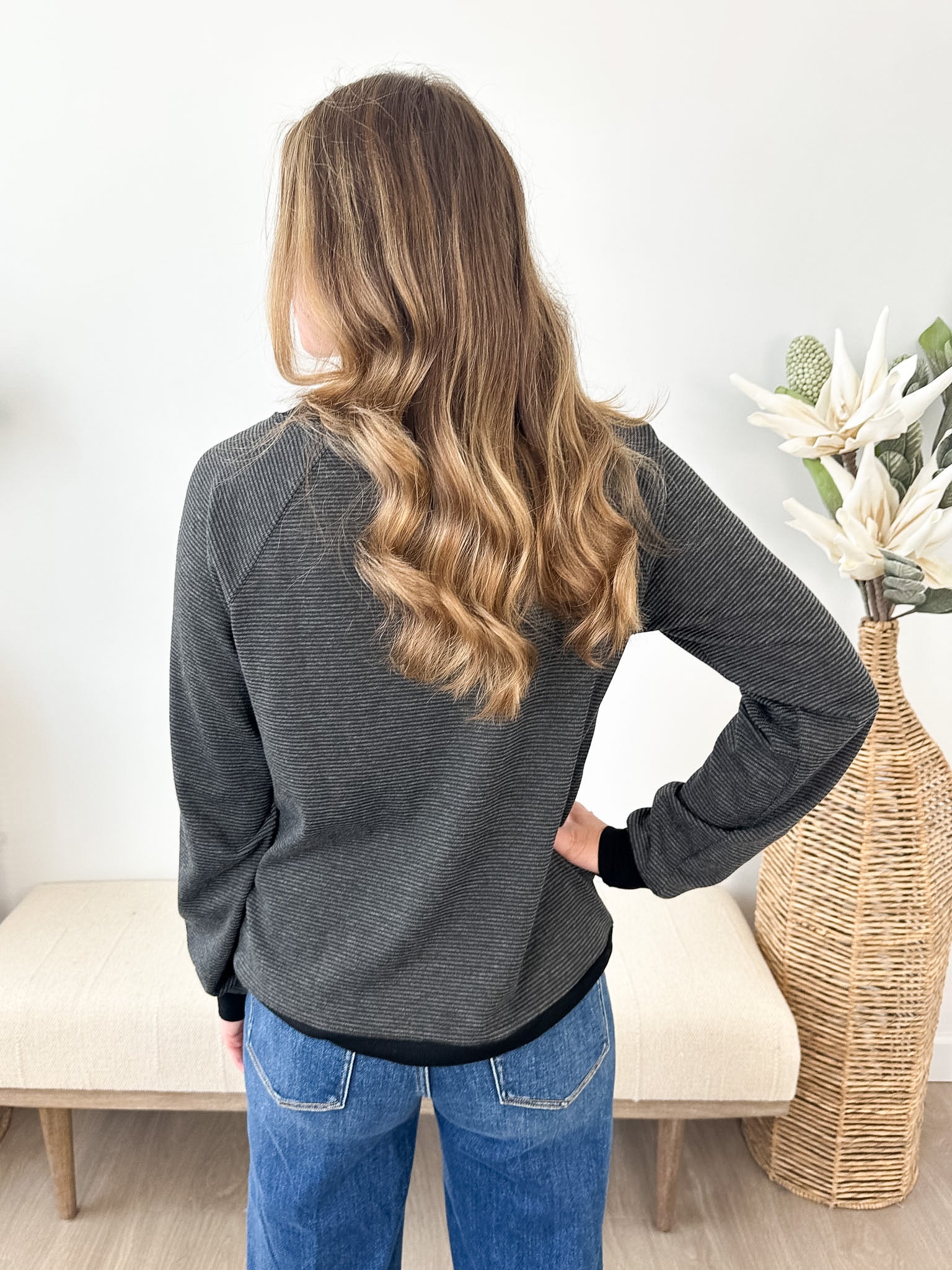 Striped Crew Sweater - 3 colors! - The Nines