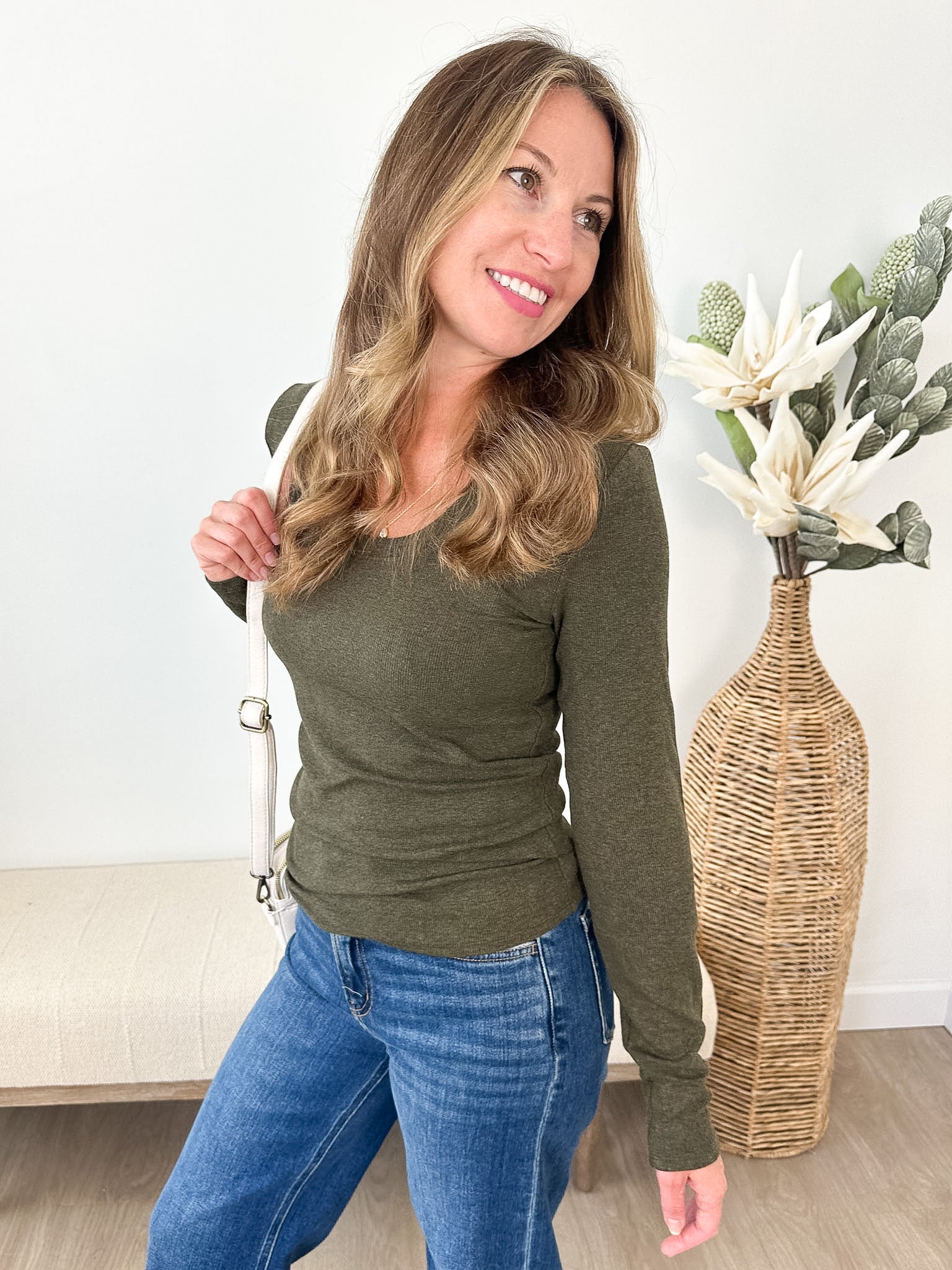 Ultra Soft Ribbed Scoop Neck - The Nines