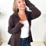 Rib Knit Peplum Zip Sweater - The Nines