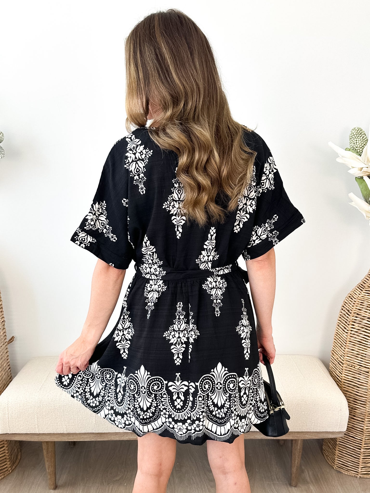 Printed Mini Boho Dress - The Nines