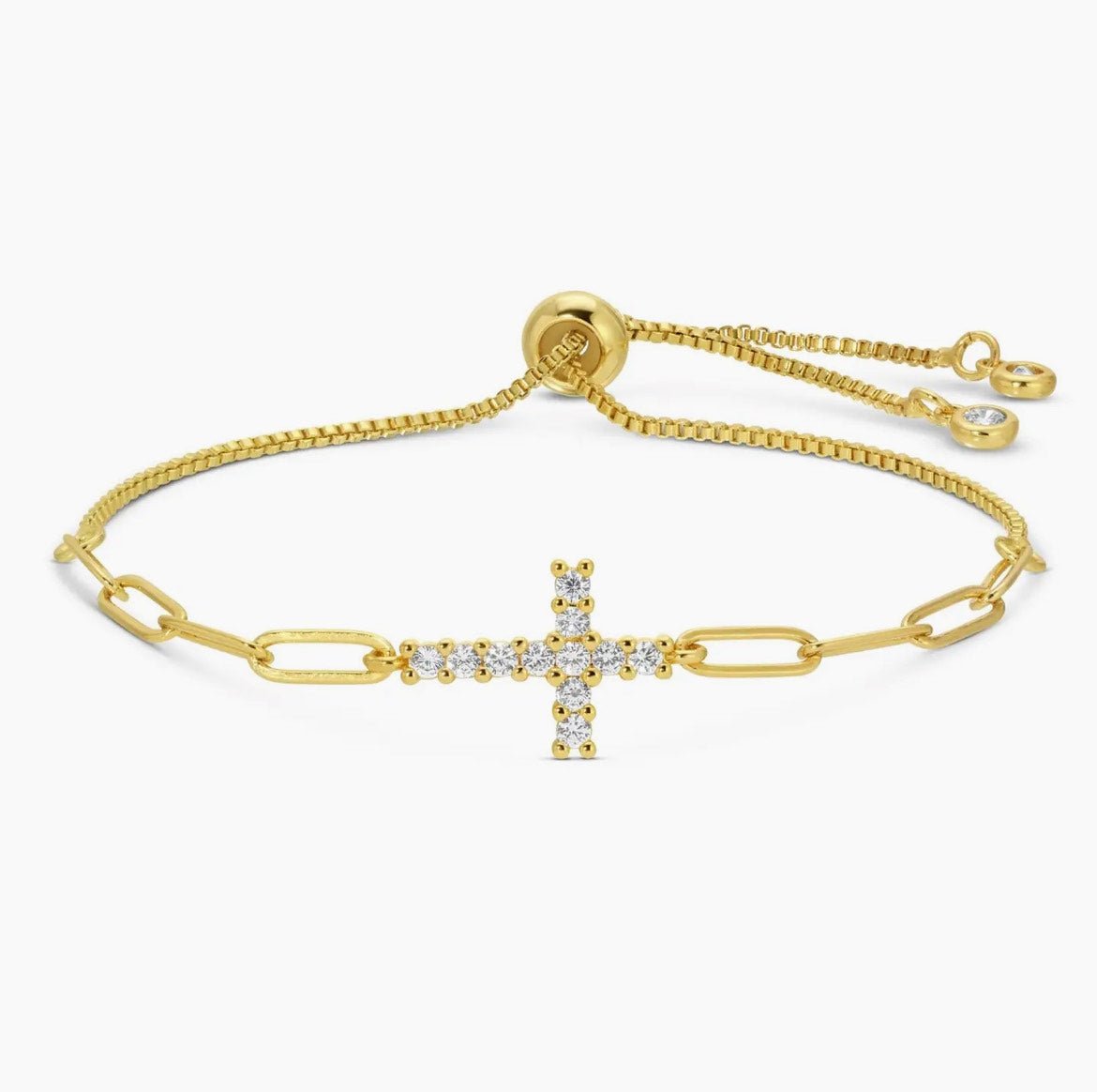 Cross Pulley Gold Bracelet - The Nines